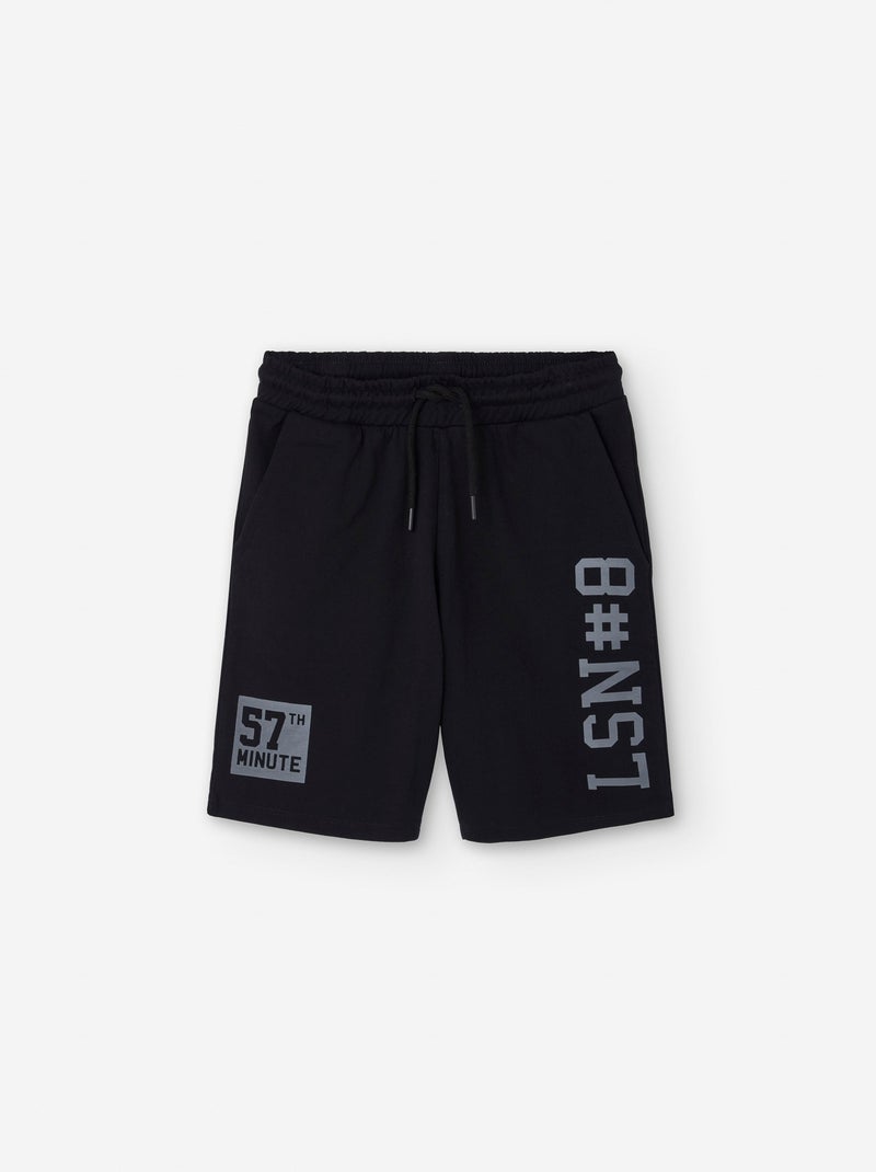 Short en Molleton Noir - Kiabi