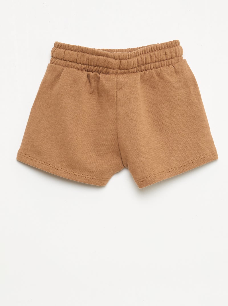 Short en molleton non gratté Beige - Kiabi