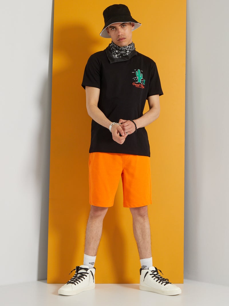 Short en molleton orange - Kiabi