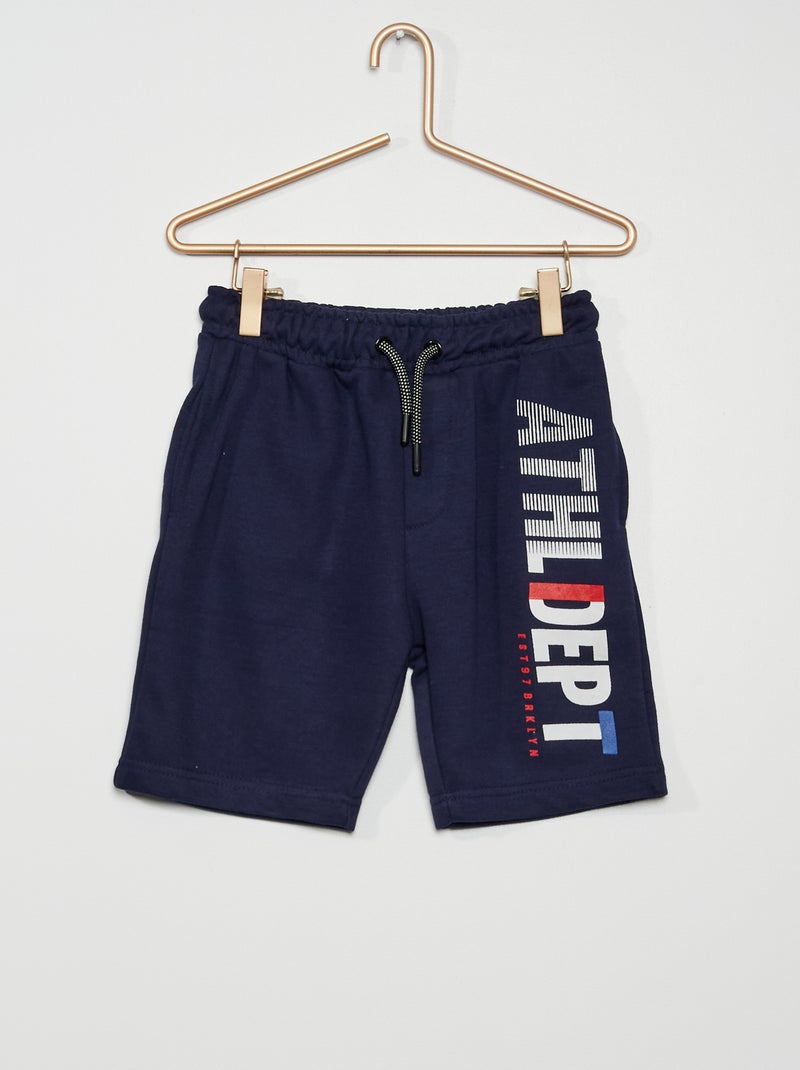 Short en molleton sportswear bleu marine - Kiabi
