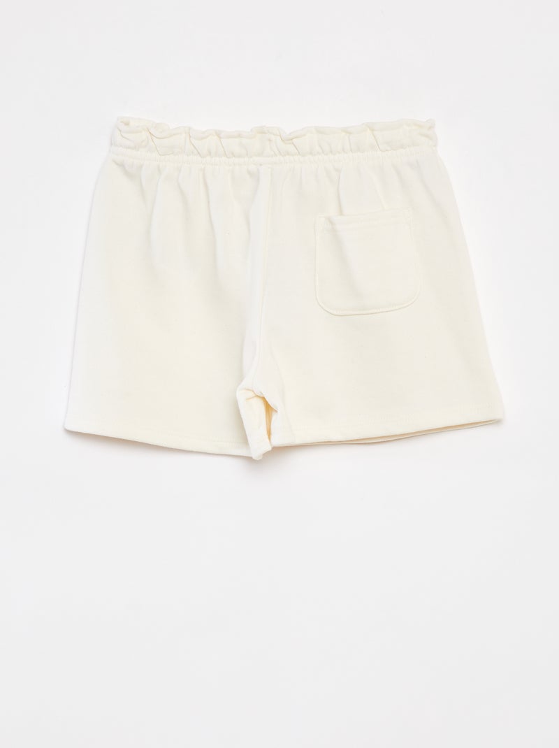 Short en molleton uni BLANC - Kiabi
