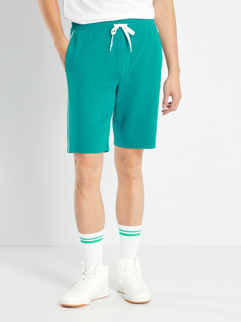 Short en molleton uni Bleu canard - Kiabi