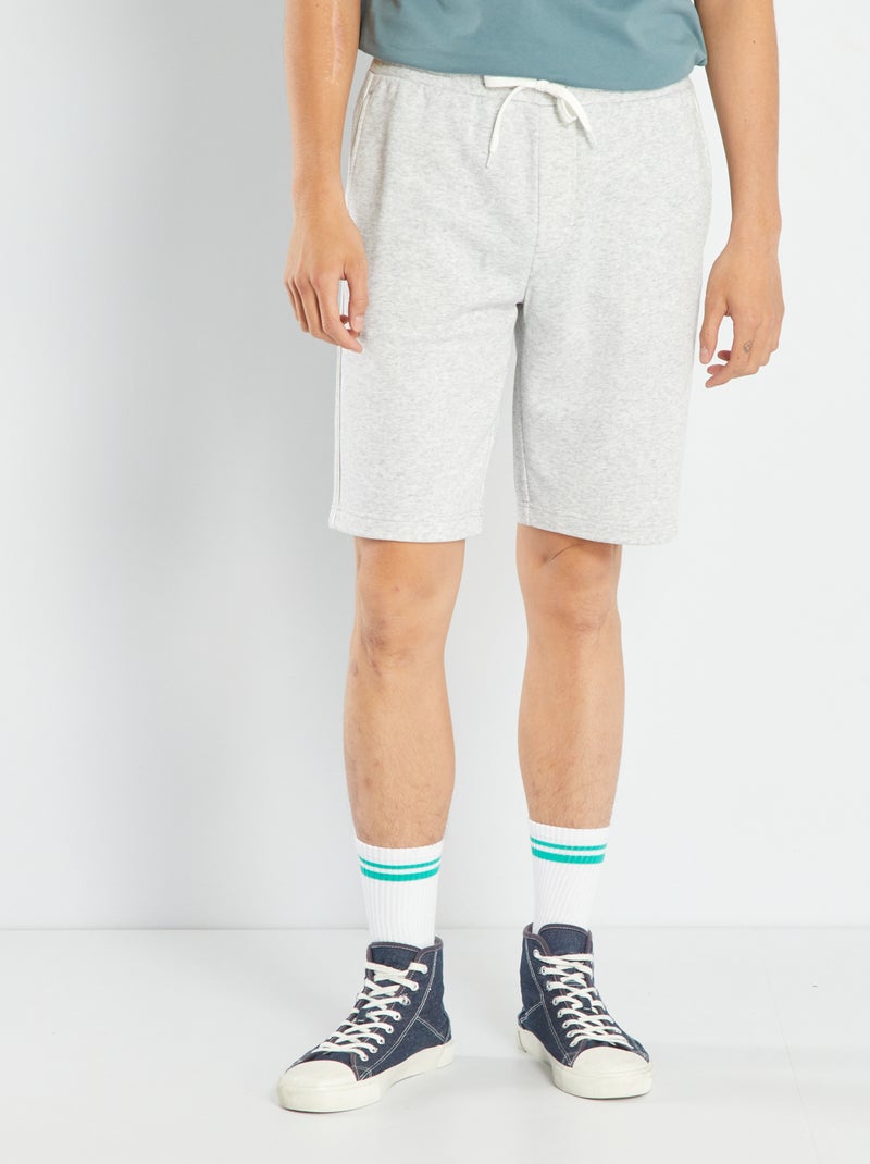 Short en molleton uni Gris - Kiabi