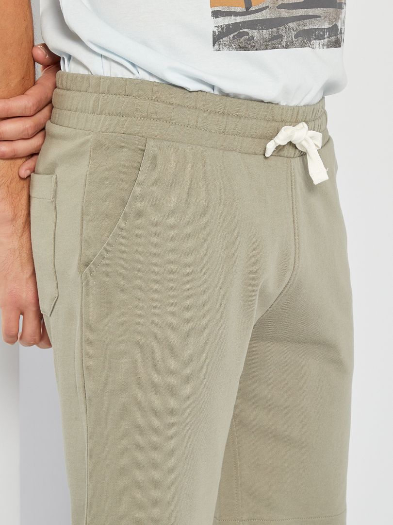 Short en molleton uni kaki brun - Kiabi
