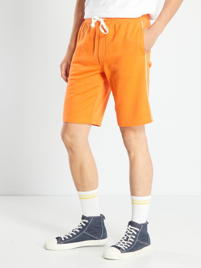 Short en molleton uni Orange - Kiabi