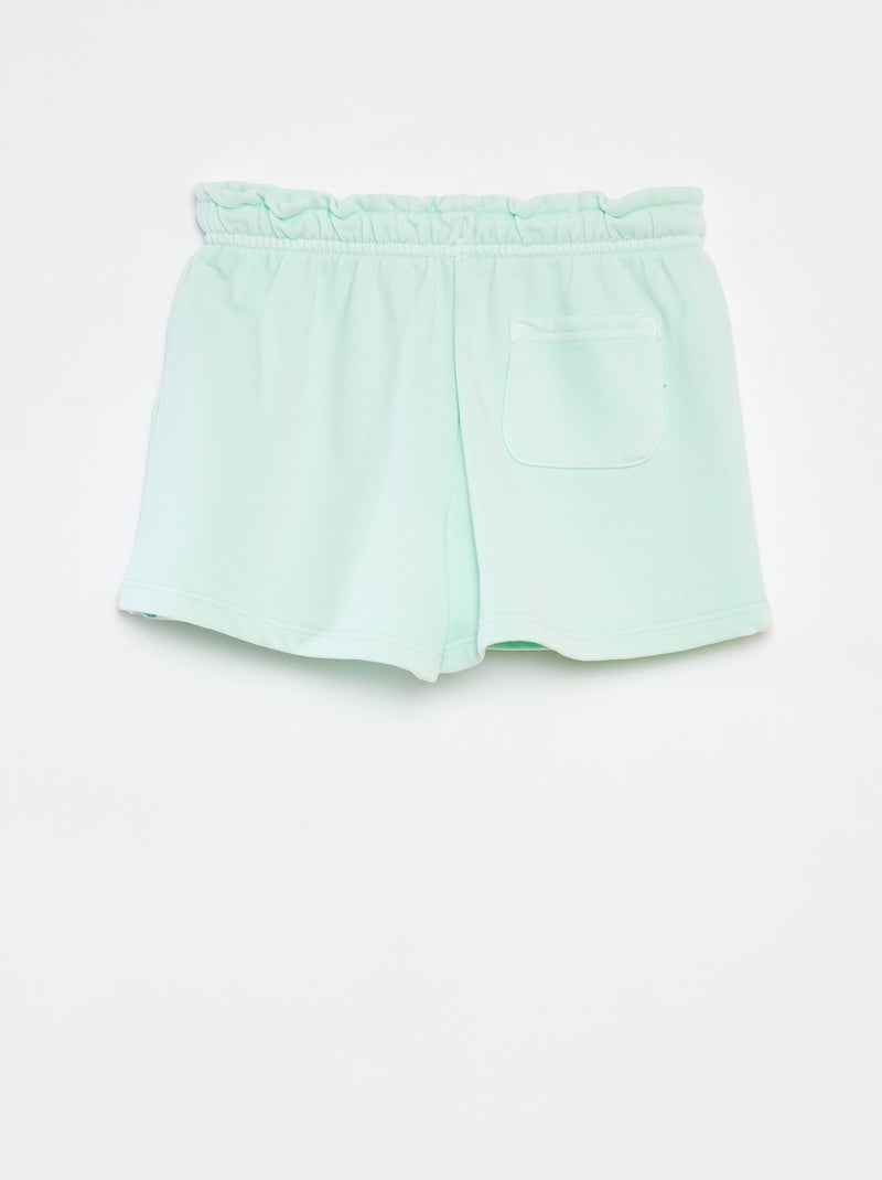 Short en molleton uni vert - Kiabi