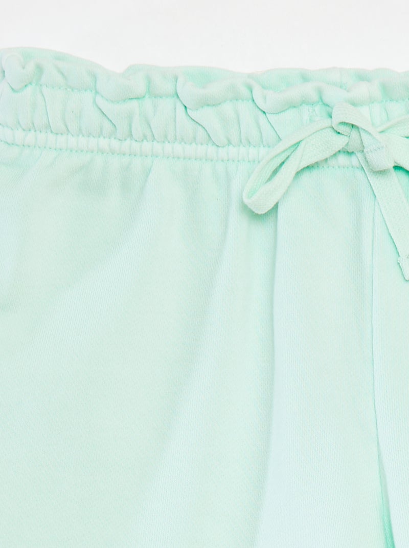 Short en molleton uni vert - Kiabi