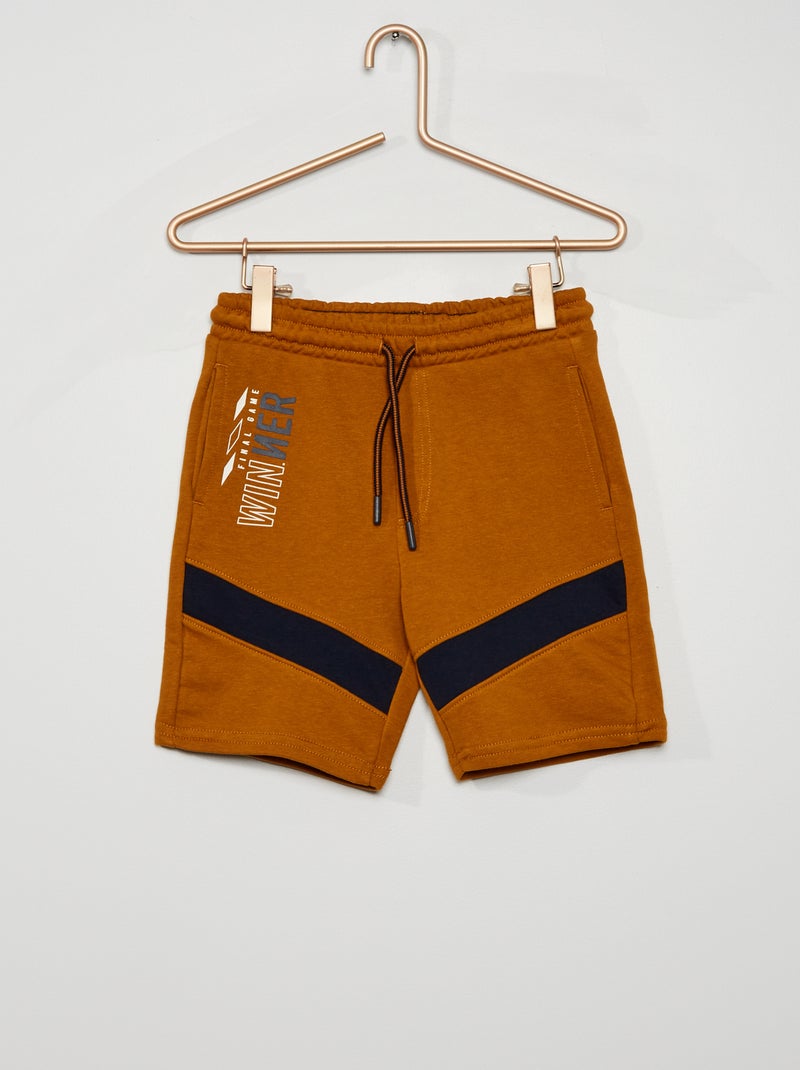 Short en molleton 'Winner' marron - Kiabi