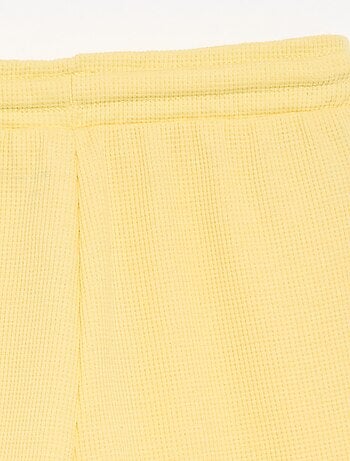 Short en nid d'abeilles