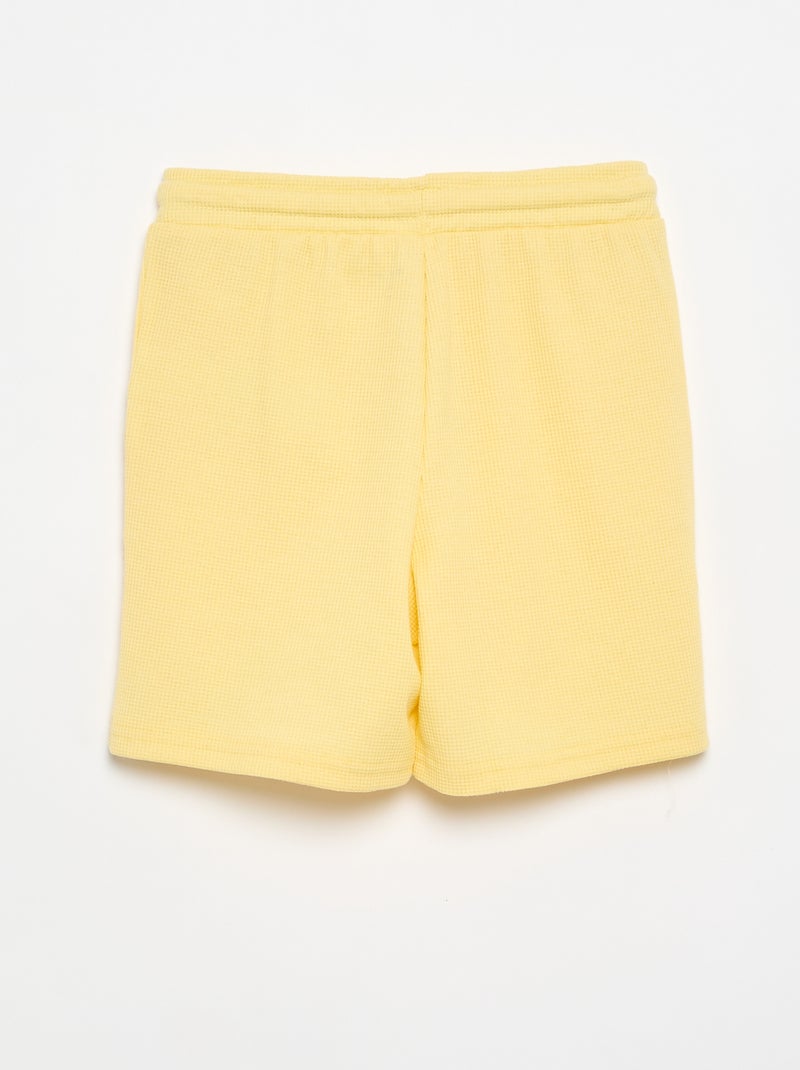 Short en nid d'abeilles Jaune - Kiabi