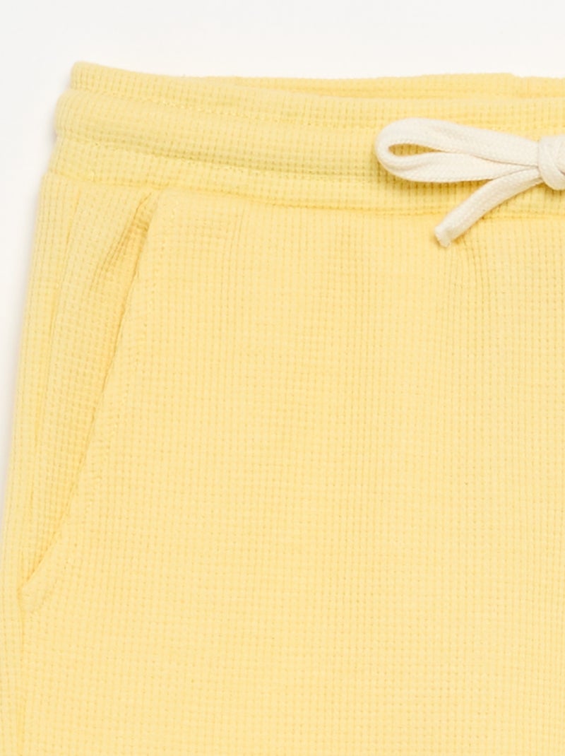 Short en nid d'abeilles Jaune - Kiabi