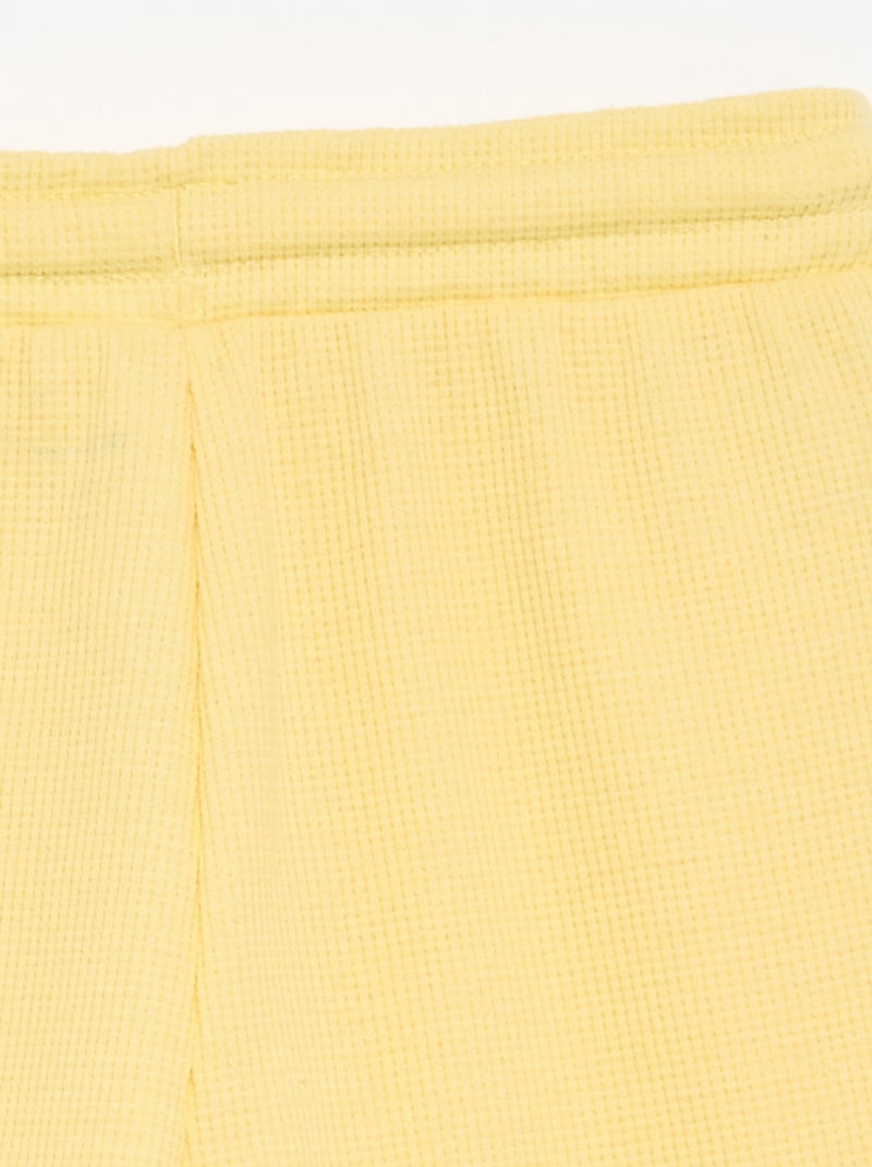 Short en nid d'abeilles Jaune - Kiabi