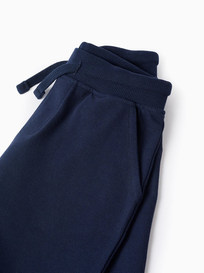 Short en Piqué de Coton Bleu foncé - Kiabi