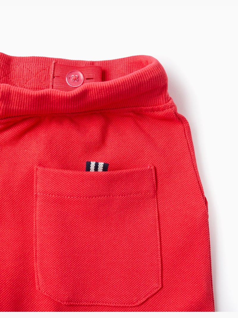 Short en Piqué de Coton Rouge - Kiabi