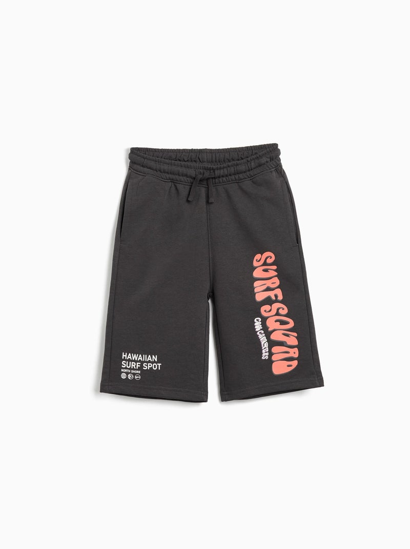 Short en polaire imprimé MO Fashion Gris - Kiabi