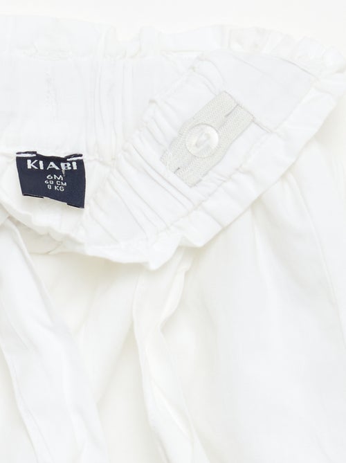Short en popeline avec ceinture à nouer - Kiabi