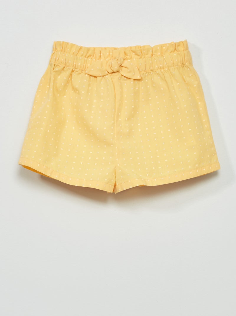 Short en popeline avec imprimé Orange - Kiabi