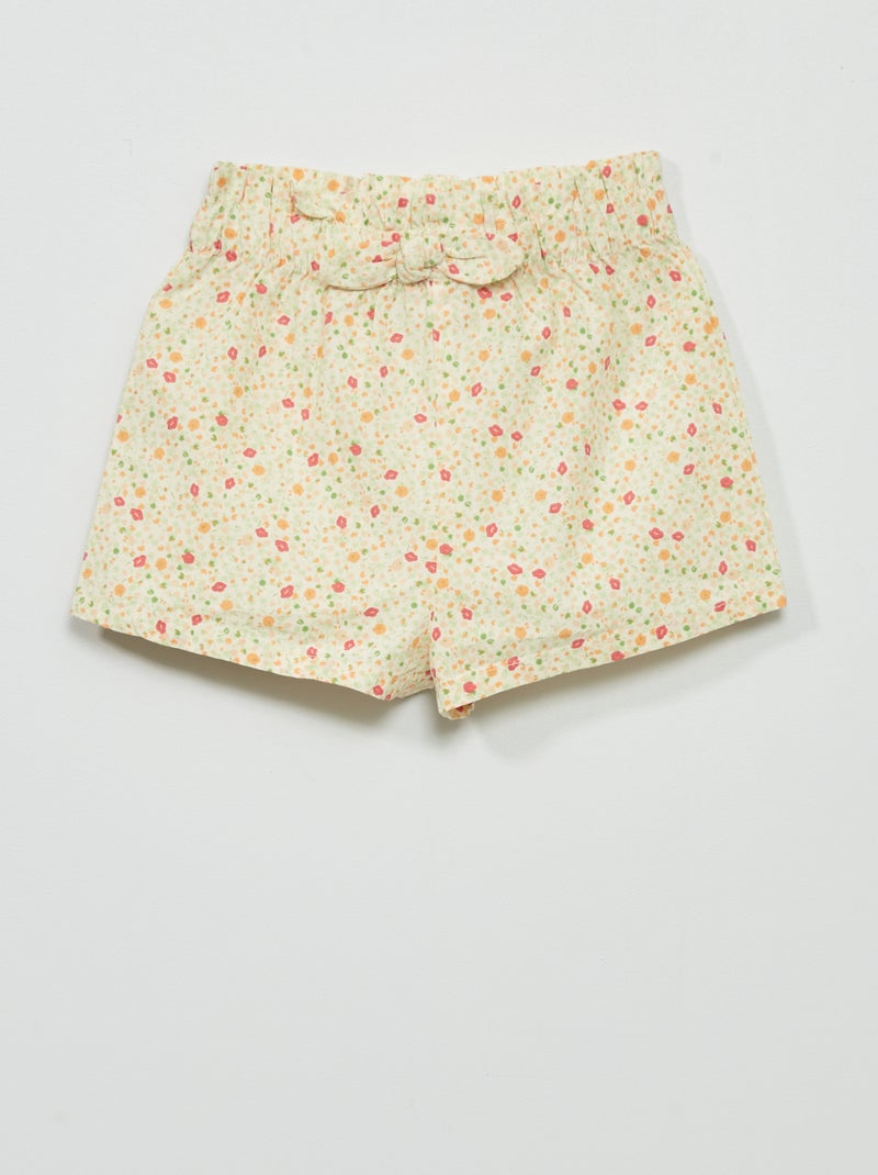 Short en popeline avec imprimé Orange/vert - Kiabi