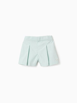 Short en Popeline avec Pinces