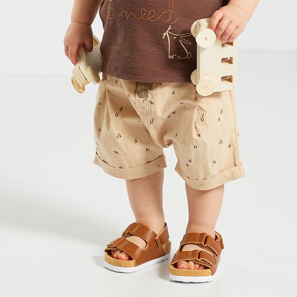 Short En Popeline Bebe Garcon Beige Kiabi 8 00