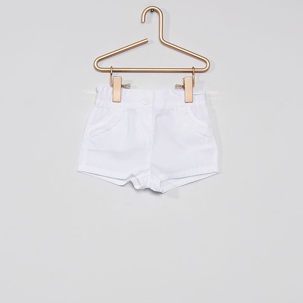 Short En Popeline Eco Concu Bebe Fille Blanc Kiabi 3 50 Short En Popeline Eco Concu Bebe Fille Blanc Kiabi 3 50