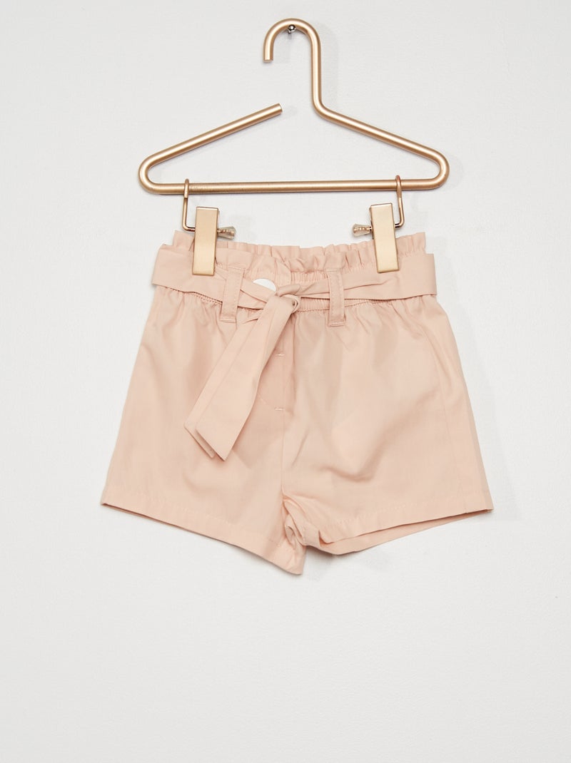Short en popeline rose - Kiabi