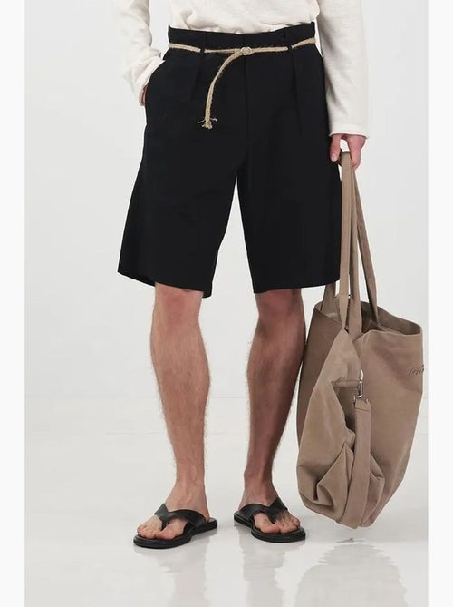 Short en popeline taille mi-haute, coupe décontractée et ceinture giesto - Kiabi Short en popeline taille mi-haute, coupe décontractée et ceinture giesto - Kiabi