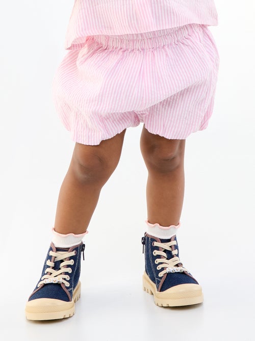 Short en seersucker à rayures - Kiabi