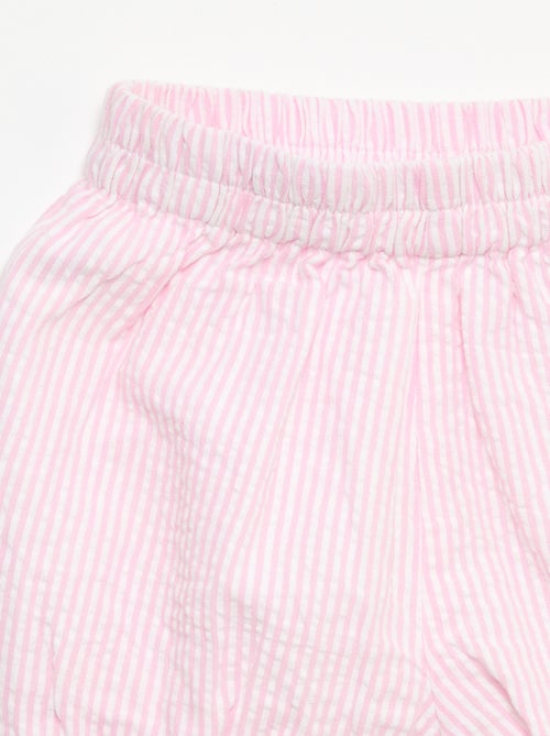 Short en seersucker à rayures - Kiabi