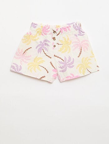 Short en seersucker coupe droite