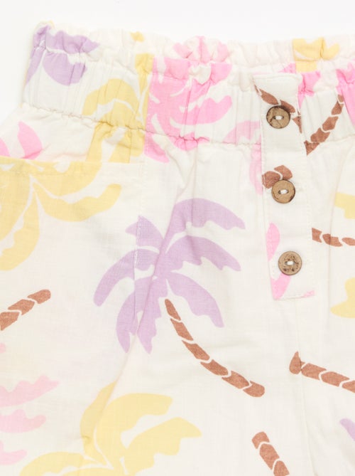 Short en seersucker coupe droite - Kiabi