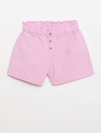 Short en seersucker coupe droite