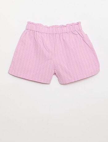 Short en seersucker coupe droite