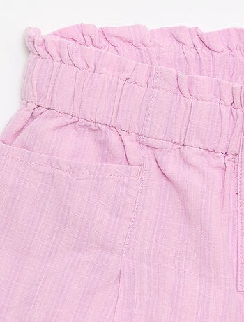 Short en seersucker coupe droite