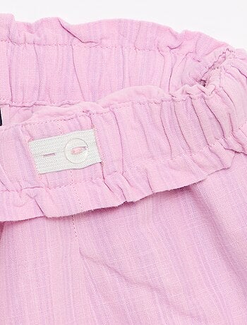 Short en seersucker coupe droite