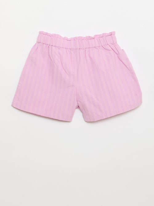 Short en seersucker coupe droite - Kiabi