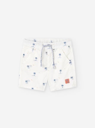 Short en Sergé avec Motif