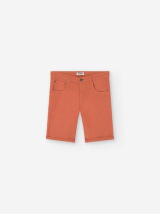 Short en Sergé avec ourlets à revers
