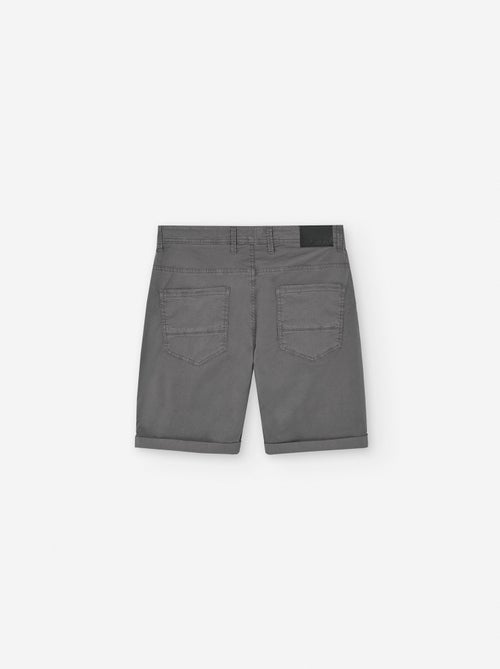 Short en Sergé avec Ourlets Pliés - Kiabi