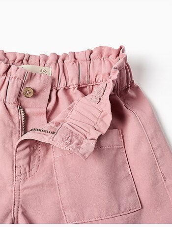 Short en sergé avec poches à l'avant