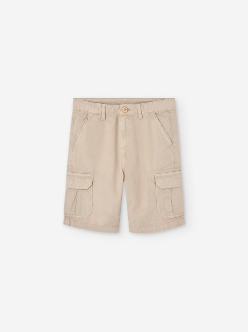 Short en Sergé avec Poches Cargo - Kiabi