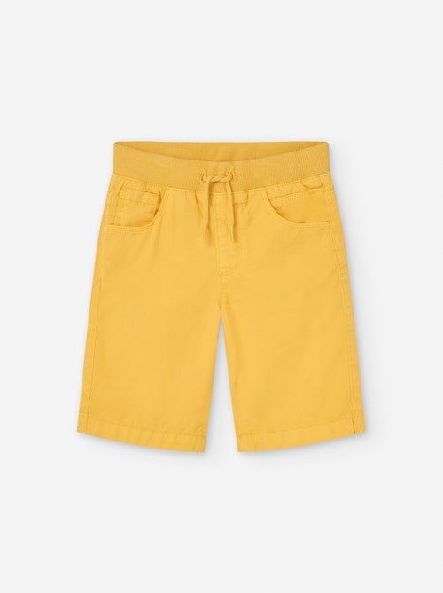 Short en Sergé avec Taille Côtelée - Kiabi