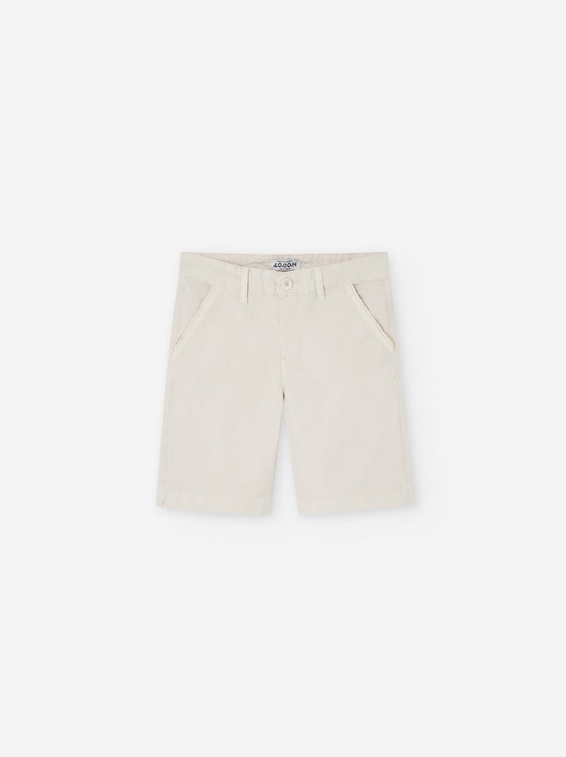 Short en Sergé Beige clair - Kiabi