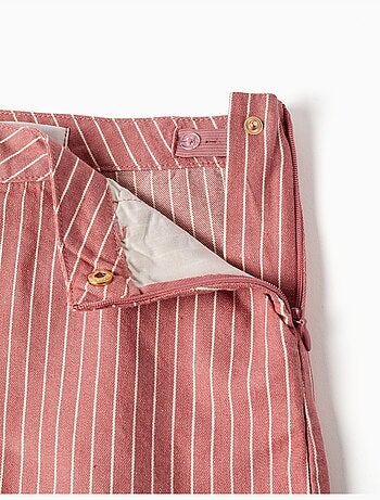 Short en sergé de coton à rayures