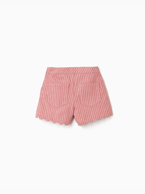 Short en sergé de coton à rayures - Kiabi