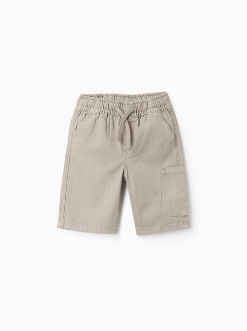 Short en Sergé de Coton avec Cordon - Kiabi