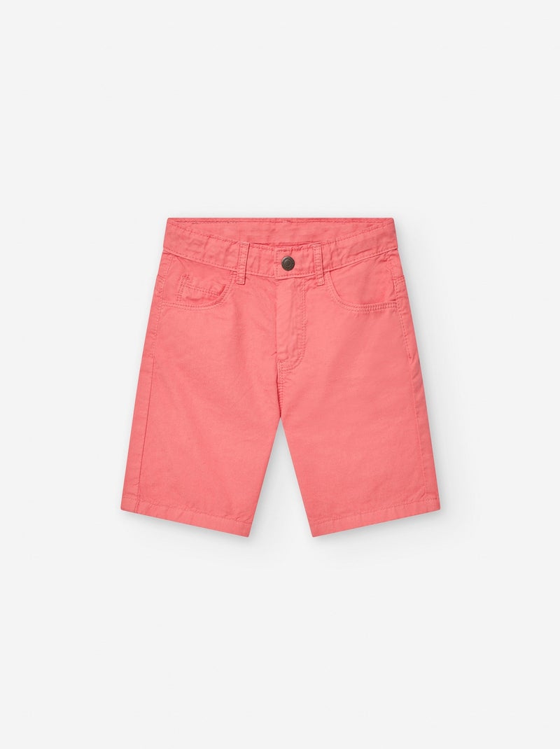 Short en Sergé de Coton Orange - Kiabi
