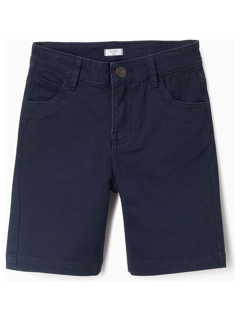 Short en Sergé Midi Bleu foncé - Kiabi