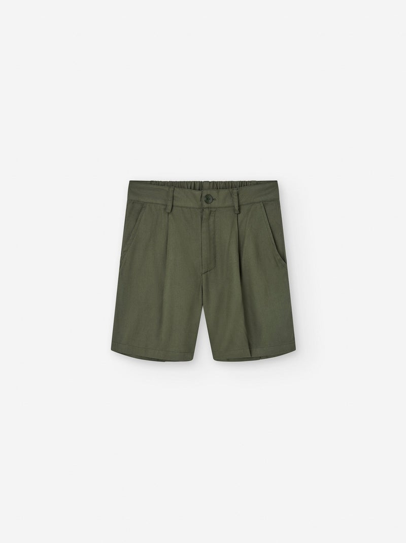 Short en Sergé Vert foncé - Kiabi