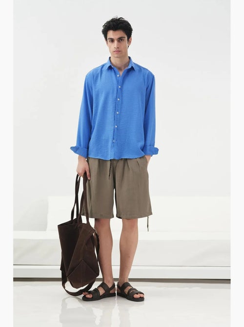 Short en tencel taille moyenne pour homme giesto - Kiabi Short en tencel taille moyenne pour homme giesto - Kiabi